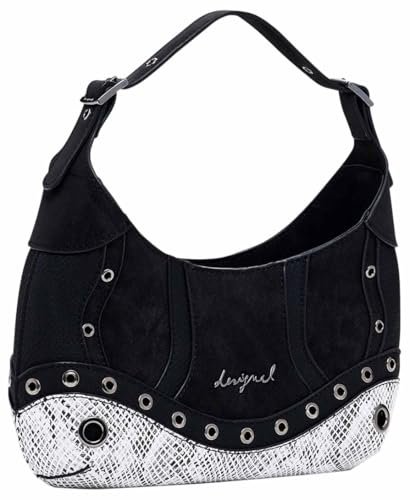 Desigual Wąż damska torba na ramię, Czarny (Black)