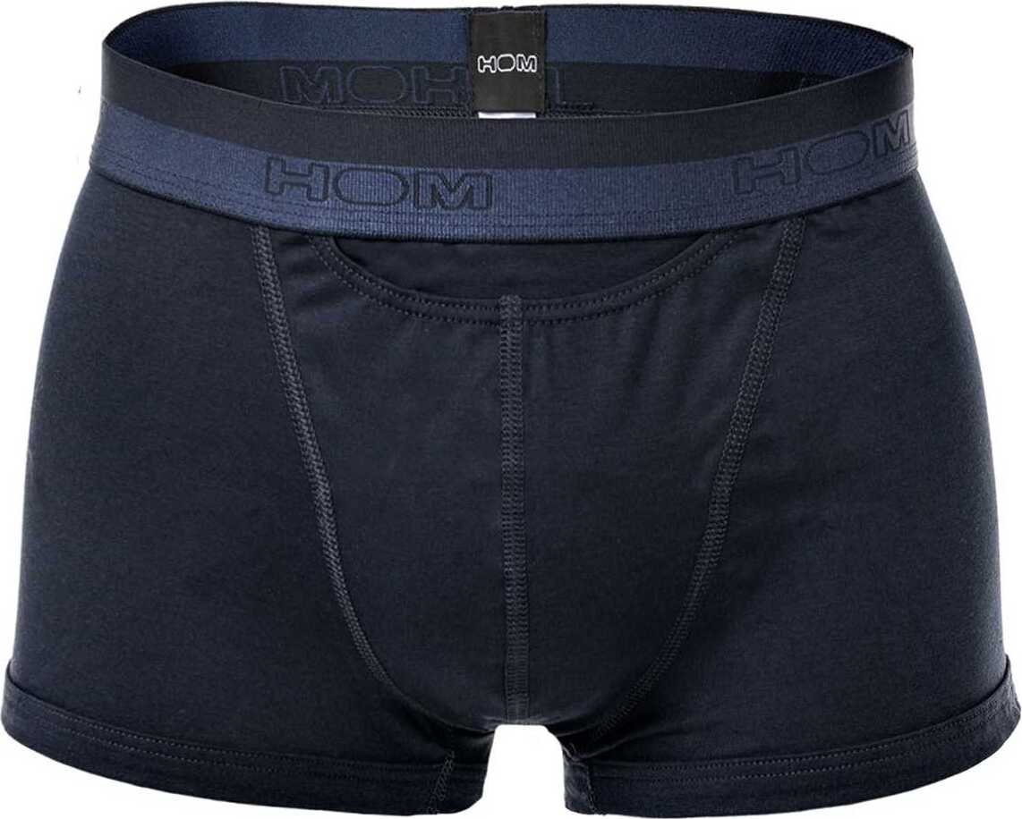 HOM Herren Boxer Briefs HO1 - Spodnie męskie, bokserki, Premium Bawełna Modal Navy 7 (Gr. XL)
