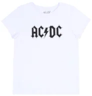 Koszulki i topy damskie - Biała koszulka, t-shirt AC DC S - miniaturka - grafika 1