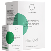 Odchudzanie i oczyszczanie - Colway Slimcol Odchudzanie utrata wagi spalanie tłuszczu suplement diety 60 kapsułek Colmega Gratis - miniaturka - grafika 1