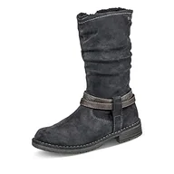 Kozaki damskie - Lurchi Dziewczęce wysokie kozaki Lia-tex, szary Charcoal 25, 39 eu - miniaturka - grafika 1