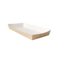 Naczynia i sztućce jednorazowe - Tacki papierowe jednorazowe głębokie kraft duże - miniaturka - grafika 1