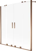 Parawany nawannowe - Mexen Velar Duo parawan nawannowy 2-skrzydłowy rozsuwany 140 x 150 cm, szron, różowe złoto - 896-140-000-32-60 - miniaturka - grafika 1