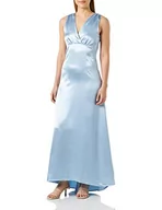 Sukienki - Vila Damska sukienka Visittas V-Neck S/L Maxi Dress-Noos, Kentucky Blue, 34 - miniaturka - grafika 1