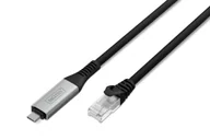 Kable komputerowe i do monitorów - Digitus Kabel USB-C 3.2 Gen1 - RJ45 Ethernet, 1 Gbit/s, 2 m AK-300601-020-S - miniaturka - grafika 1