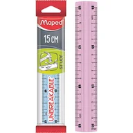 Przybory szkolne - Maped Linijka Study niełamliwa 15cm mix 2 kolorów - miniaturka - grafika 1