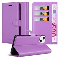 Etui i futerały do telefonów - Etui Cadorabo do Apple iPhone 14 fioletowe etui ochronne na telefon komórkowy z magnetycznym zamknięciem - miniaturka - grafika 1