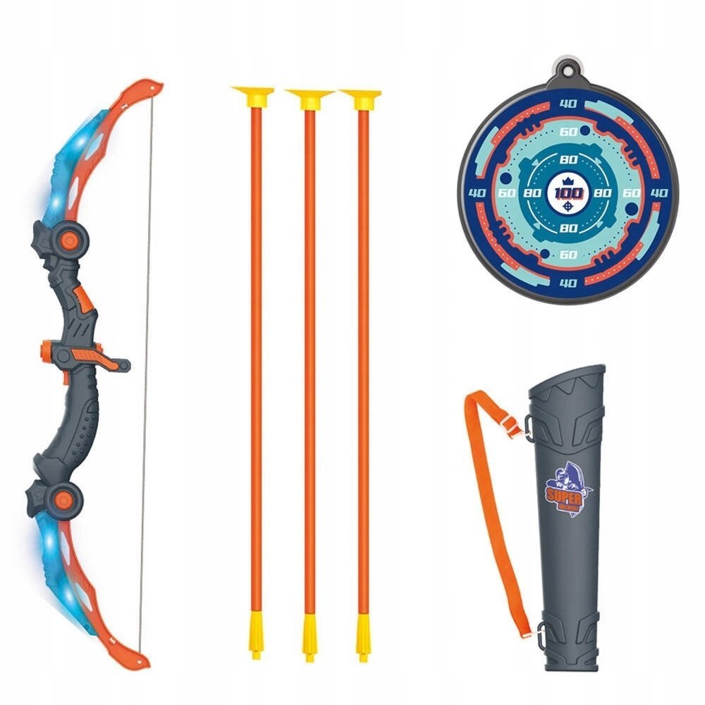 ŚWIECĄCY ŁUK Dla Dzieci LED STRZAŁY TARCZA Światła Dźwięki ŁUCZNIK 777-718
