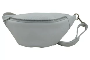 Torebka damska saszetka / nerka - CASUAL - Biała - Nerki - miniaturka - grafika 1