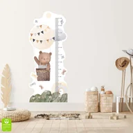 Wyposażenie pokoiku dziecięcego - Samoprzylepna miarka wzrostu - Niedźwiadek latający balonem - miniaturka - grafika 1