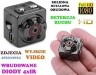 Podsłuchy - Mini-Kamera (dz-noc), Nagrywająca Obraz HD/Full HD i Dźwięk + Ap. Foto + Detekcja Ruchu + Akcesoria. - miniaturka - grafika 1