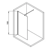 Ścianki i drzwi prysznicowe - Deante Kerria Plus Ścianka prysznicowa walk-in 70x200 cm czarny KTS_N37P - miniaturka - grafika 1