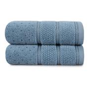 Ręczniki - Zestaw 2 niebieskich bawełnianych ręczników Foutastic Arella, 50x90 cm - miniaturka - grafika 1