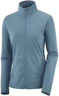 Bluzy sportowe męskie - Salomon Bluza Essential Lightwarm FZ W Mallard Blue C15802 - miniaturka - grafika 1