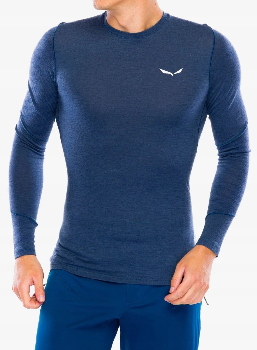 Koszulka termoaktywna Salewa Cristallo Warm Alpine Merino Responsive SS - dark denim, rozm. M