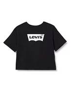 Koszulki dla dziewczynek - Levi's Kids Koszulka dziewczęca S/S High Rise Batwing, Czarny, 3 Lata - miniaturka - grafika 1