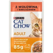 Mokra karma dla kotów - Karma dla kota CAT CHOW Adult Wołowina i bakłażan w galaretce 85 g - miniaturka - grafika 1