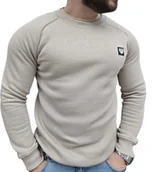 Bluzy męskie - Bluza beżowa męska logo Furia - miniaturka - grafika 1