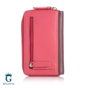 Portfele - Kolorowy portfel damski na zamek Visconti RB-98 z RFID - śliwkowy - miniaturka - grafika 1