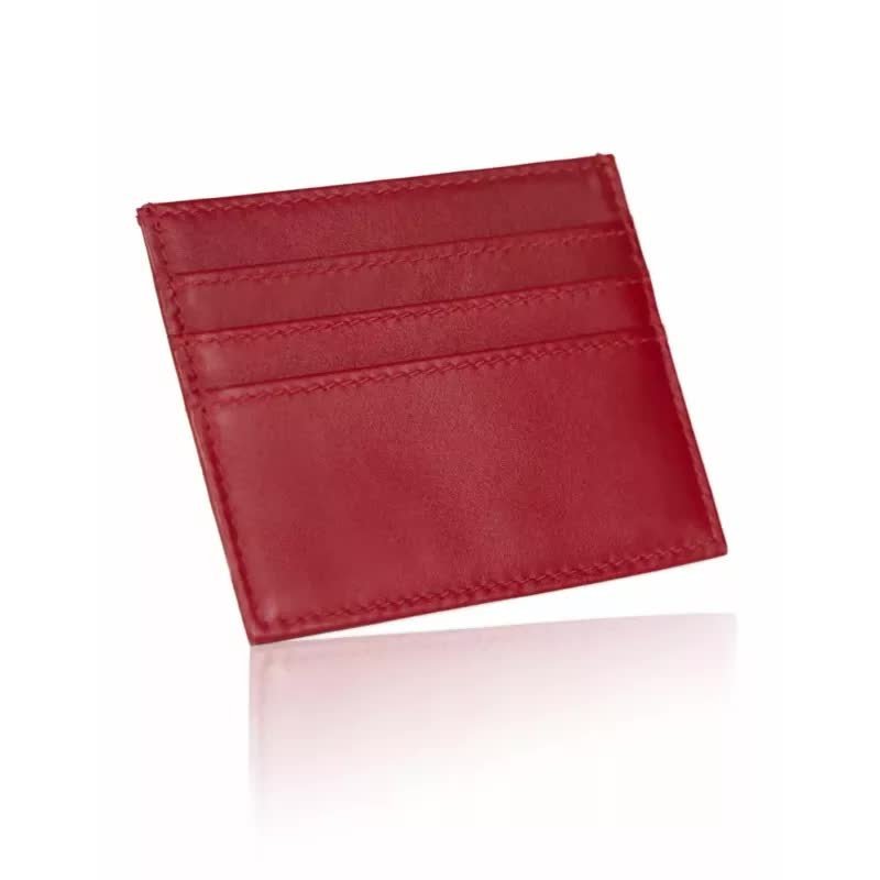 Skórzane etui na karty Stefania czerwony