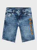Spodenki damskie - Guess Szorty jeansowe L3GD13 D4GV0 Niebieski Regular Fit - miniaturka - grafika 1