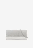 Torebki damskie - Srebrna Torebka Vices Typu Kopertówka z Cyrkoniami Devline - miniaturka - grafika 1