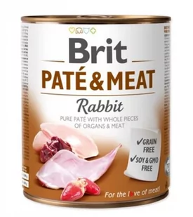 Brit Pate & Meat Dog Rabbit puszka 800g - Mokra karma dla psów - miniaturka - grafika 1