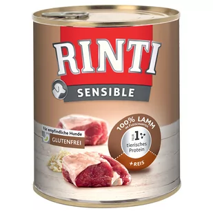 Megapakiet RINTI Sensible, 24 x 800 g - Jagnięcina z ryżem - Mokra karma dla psów - miniaturka - grafika 1