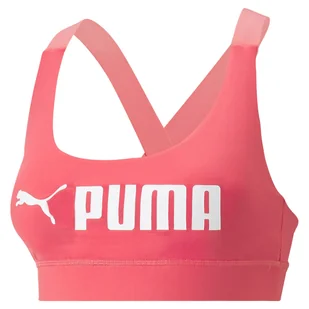 Damski Stanik sportowy PUMA MID IMPACT PUMA FIT BRA 52219263 – Pomarańczowy - Biustonosze - miniaturka - grafika 1