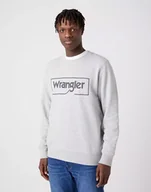 Bluzy męskie - Męska bluza nierozpinana Wrangler FRAME LOGO CREW S - miniaturka - grafika 1