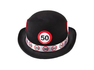 Znak drogowy 50. czarny kapelusz melonika - Moda i Uroda OUTLET - miniaturka - grafika 1