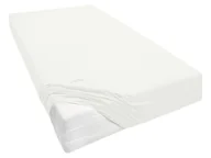 Prześcieradła - Biberna Prześcieradło z dżerseju, różne rozmiary (180 - 200 x 200 - 220 cm, Kremowy) - miniaturka - grafika 1