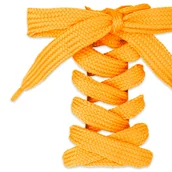Akcesoria obuwnicze - Sznurówki płaskie do butów szerokie 11mm dł 150cm sznurowadła pomarańczowe - miniaturka - grafika 1