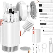 Pozostałe akcesoria do telefonów - Zestaw czyszczący 20w1 do czyszczenia klawiatury telefonu słuchawek Wielofunkcyjny Czyścik Szczotka Alogy Set biały - miniaturka - grafika 1