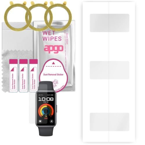 3x folia ochronna hydrożelowa do Huawei Band 9 - apgo Smartwatch Hydrogel Protection Ochrona na ekran smartwatcha