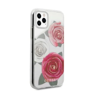 Guess GUHCN58ROSTRT iPhone 11 Pro transparent hardcase Flower Desire Pink & White Rose - Etui i futerały do telefonów - miniaturka - grafika 5
