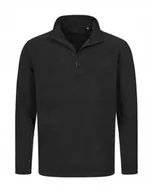 Bluzy męskie - Bluza męska polarowa Stedman Active Fleece Half Zip ST5020 Black Opal XXL - miniaturka - grafika 1