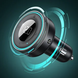 Baseus Enjoy transmiter FM ładowarka samochodowa LED 2x USB / 3,5mm jack bezprzewodowy odtwarzacz MP3 Bluetooth 5.0 3.4A czarny (CCLH-01) - Ładowarki samochodowe - miniaturka - grafika 13