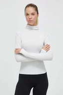 Bluzki damskie - Puma longsleeve damski kolor beżowy z półgolfem - miniaturka - grafika 1