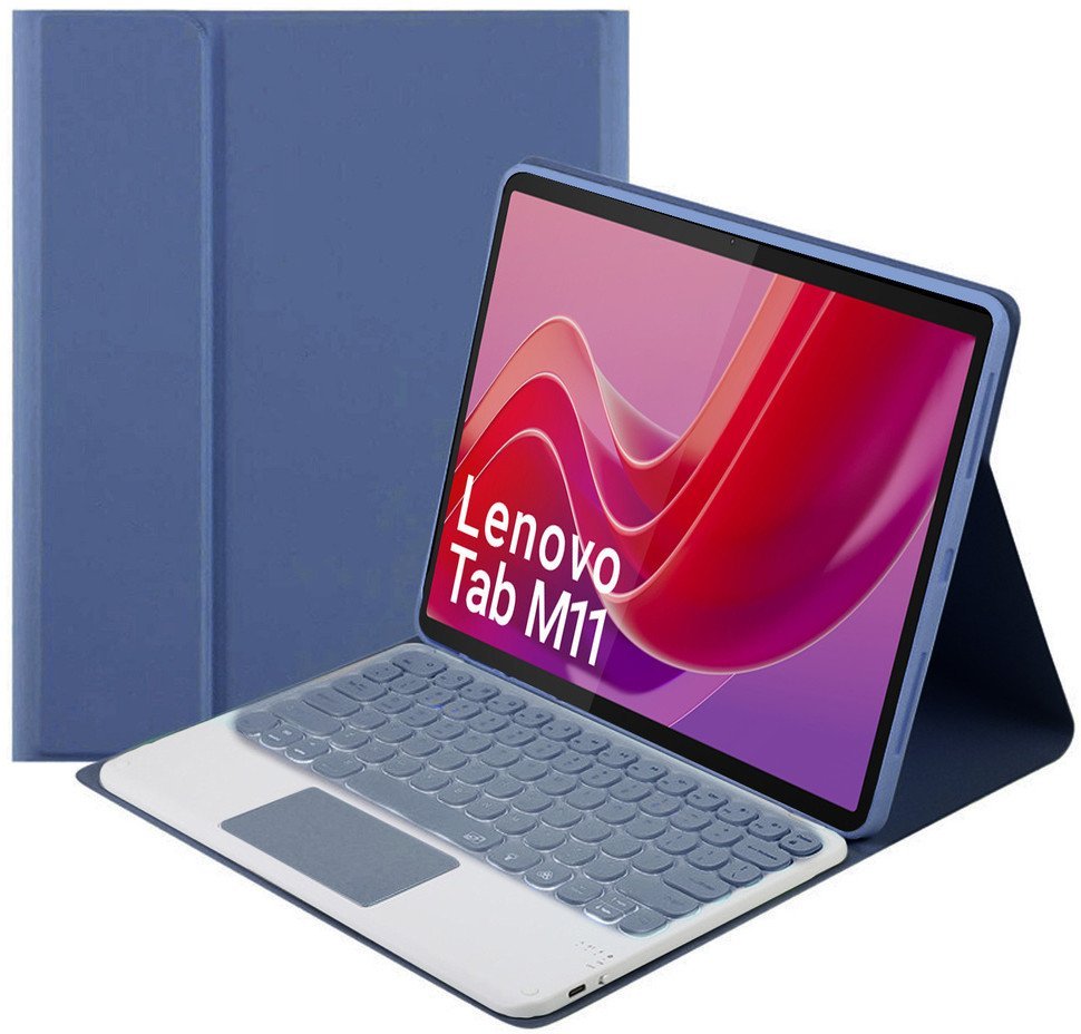 Etui z klawiaturą Bluetooth touchpad do Lenovo Tab M11 Fioletowe 5905101596214