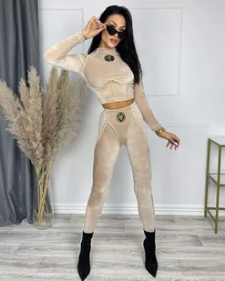 Komplet welur lew - Komplety damskie - miniaturka - grafika 1