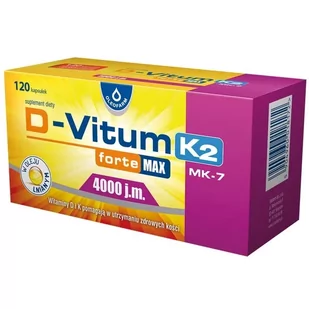 D-Vitum Forte Max 4000 j.m. +K2 MK-7 witaminy D i K dla dorosłych x120 kapsułek - Witaminy i minerały - miniaturka - grafika 1
