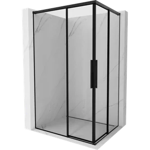 Mexen Rox Duo kabina prysznicowa rozsuwana 100 x 80 cm, czarna ramka, czarna - 8C2D-100-080-70-70 - Kabiny prysznicowe - miniaturka - grafika 1