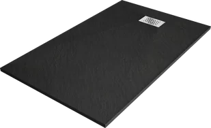 Mexen Hugo brodzik prostokątny SMC 140 x 90 cm, czarny, maskownica inox - 42709014-X - Brodziki prysznicowe - miniaturka - grafika 1