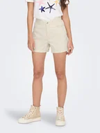 Spodenki damskie - ONLY Szorty jeansowe 15230571 Beżowy Regular Fit - miniaturka - grafika 1