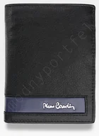 Portfele - Pierre Cardin, Portfel skórzany męski, Tilak26 326, czarny/niebieski, ochrona RFID - miniaturka - grafika 1