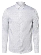 Koszule męskie - Armani Exchange Koszula męska Mężczyźni Regular Fit Bawełna biały wzorzysty, XXL - miniaturka - grafika 1