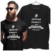 Walentynki - KOSZULKA NA WALENTYNKI PREZENT DLA CHŁOPAKA JESTEM ŻONATY - miniaturka - grafika 1