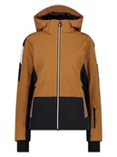 Kurtki i kamizelki sportowe damskie - cmp Kurtka narciarska w kolorze jasnobrązowo-czarnym - miniaturka - grafika 1