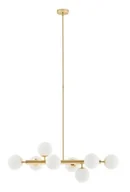 Lampy sufitowe - Kaspa Wisząca LAMPA modernistyczna CUMULUS 10754805 szklana OPRAWA kule mondo ZWIS balls molekuły złota biała 10754805 - miniaturka - grafika 1
